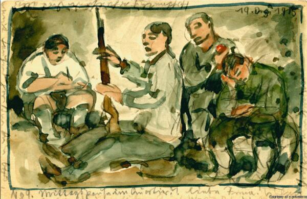 Muchos escribían mensajes detallados pero otros, como el joven alemán Otto Schubert, prefirieron enviar pequeñas obras de arte.