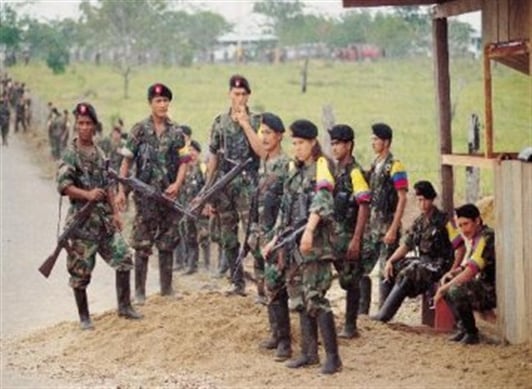 Militantes de las Fuerzas Armadas Revolucionarias de Colombia, FARC.