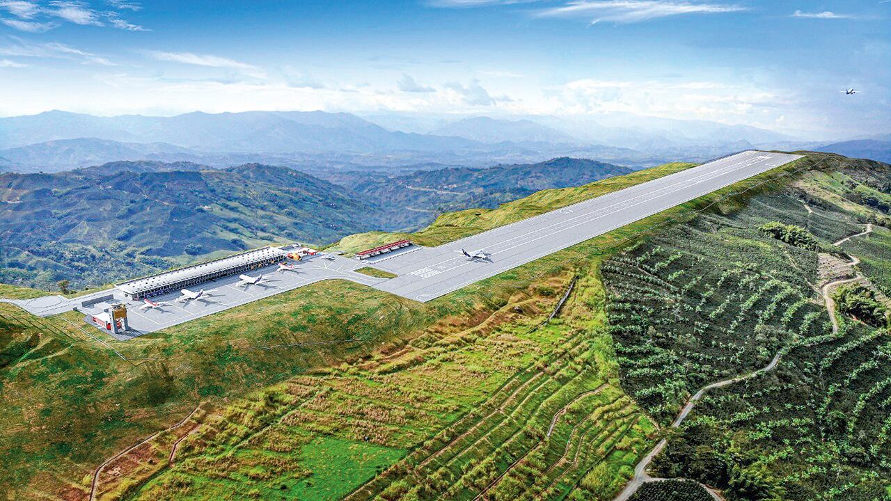 Diseños del aeropuerto del Café que estará ubicado en el municipio de Palestina, Caldas.