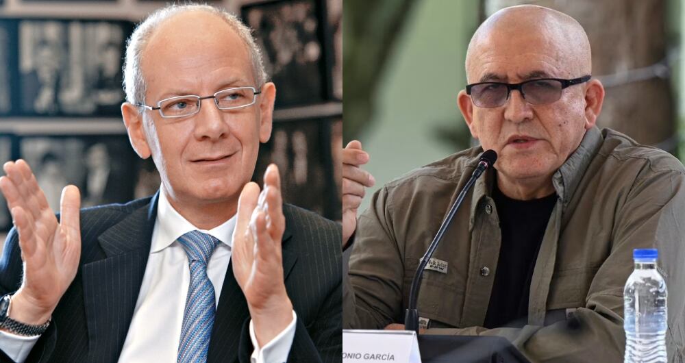 De izquierda a derecha: el periodista Felipe Zuleta y el criminal Antonio García.