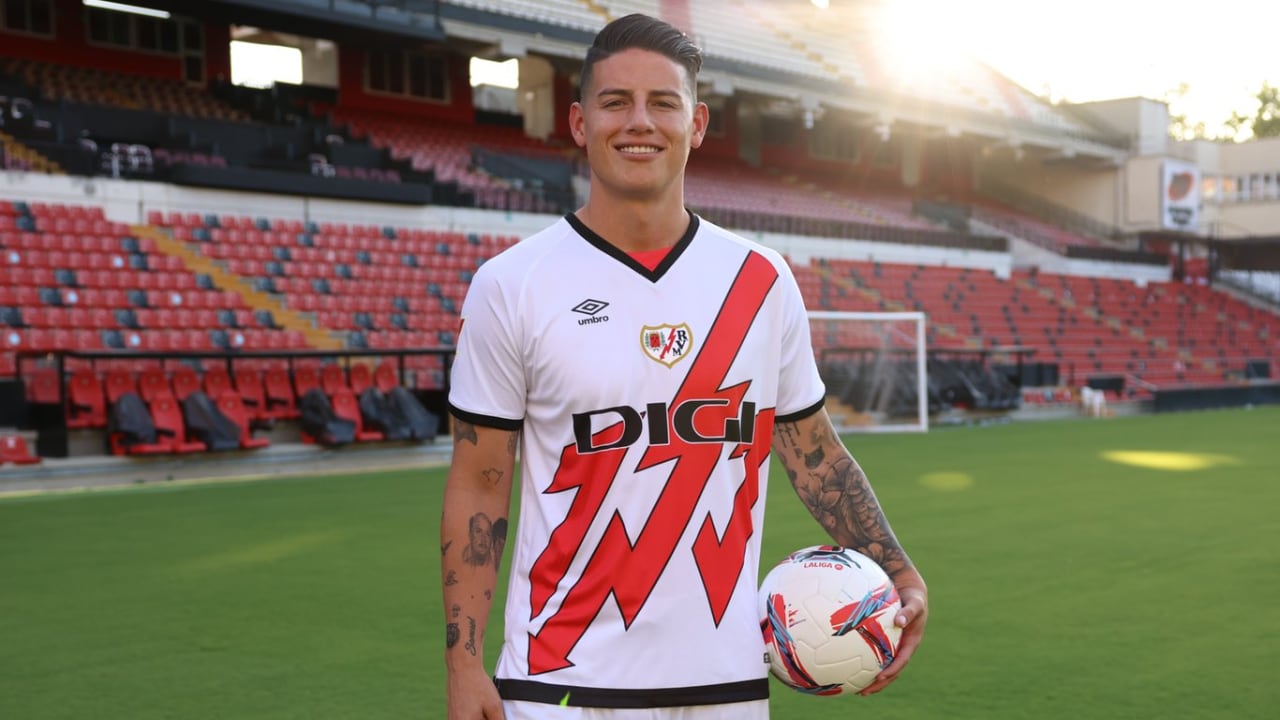 James Rodríguez usará la camiseta 10 en el Rayo Vallecano.