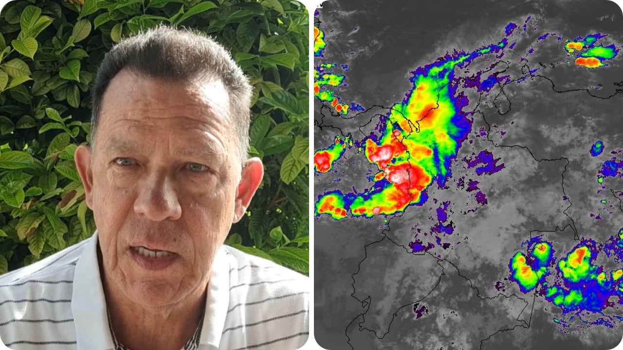 El mapa revela lluvias sobre el occidente del país en medio de la emergencia ambiental.