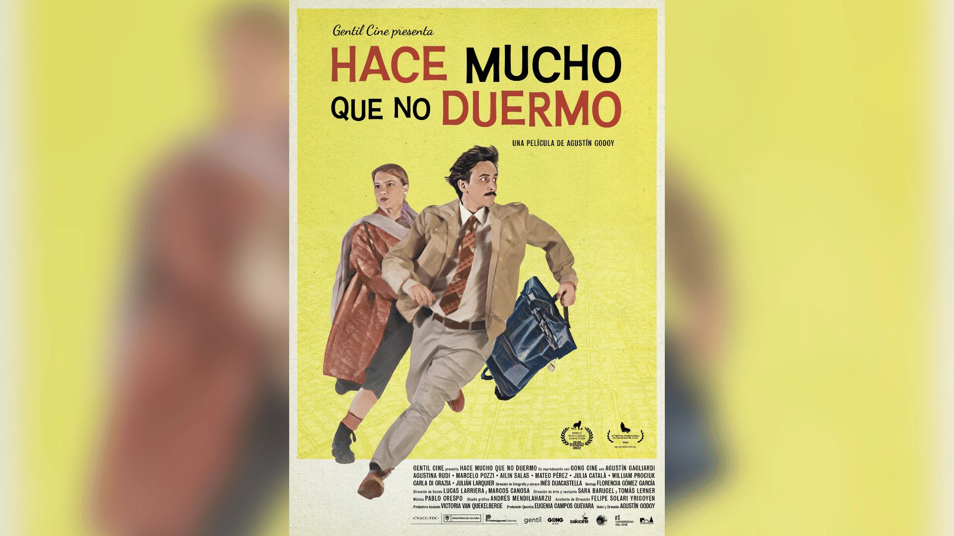 Hace mucho que no duermo, una comedia argentina que lleva al espectador por un viaje a través de la ciudad de Buenos Aires.  Llega a la cinemateca distrital de Bogotá por un mes desde el 2 de febrero.