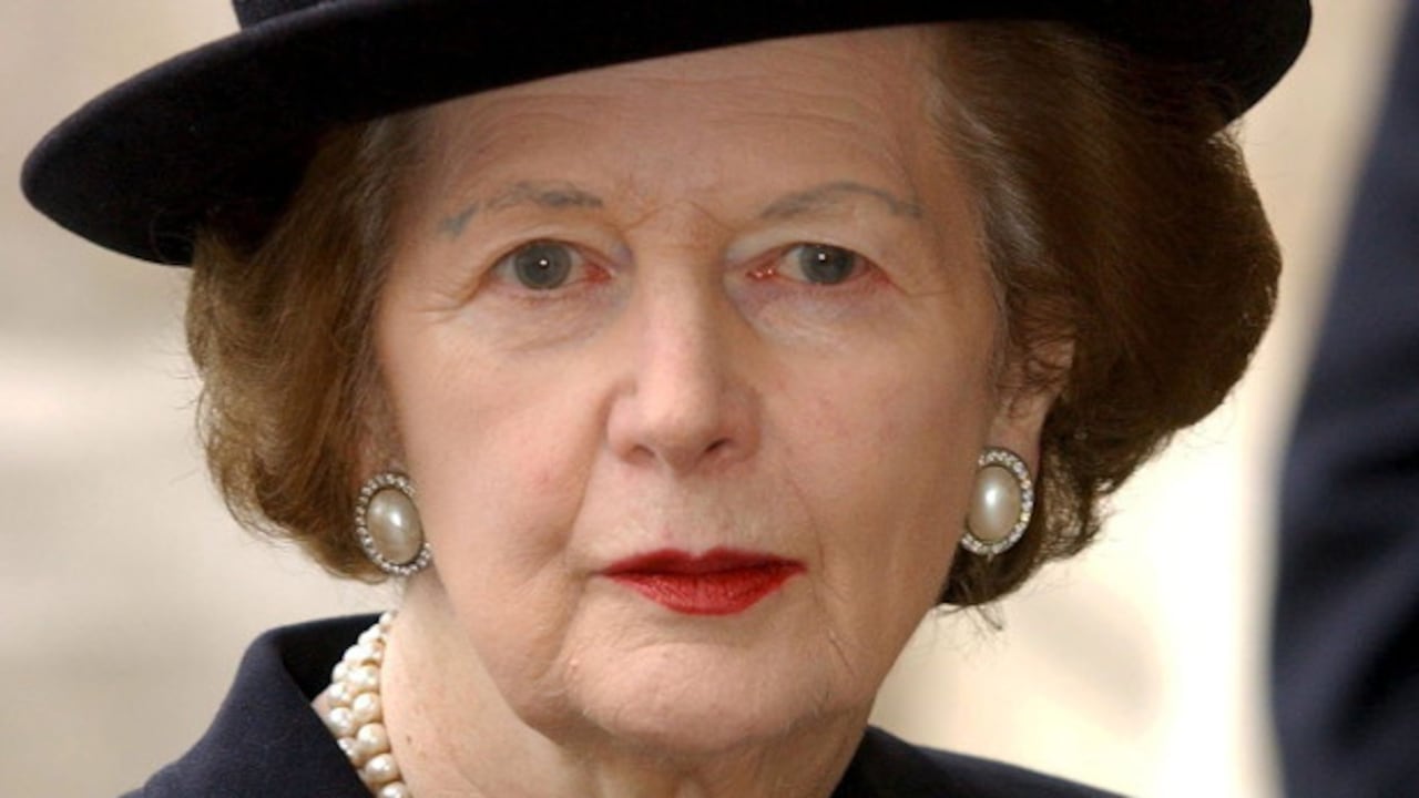 Fotografía de archivo tomada el 19 de abril del 2002 que muestra a la baronesa Margaret Thatcher durante el funeral de la princesa Margarita en Westmister Abbey en Londres (Reino Unido).