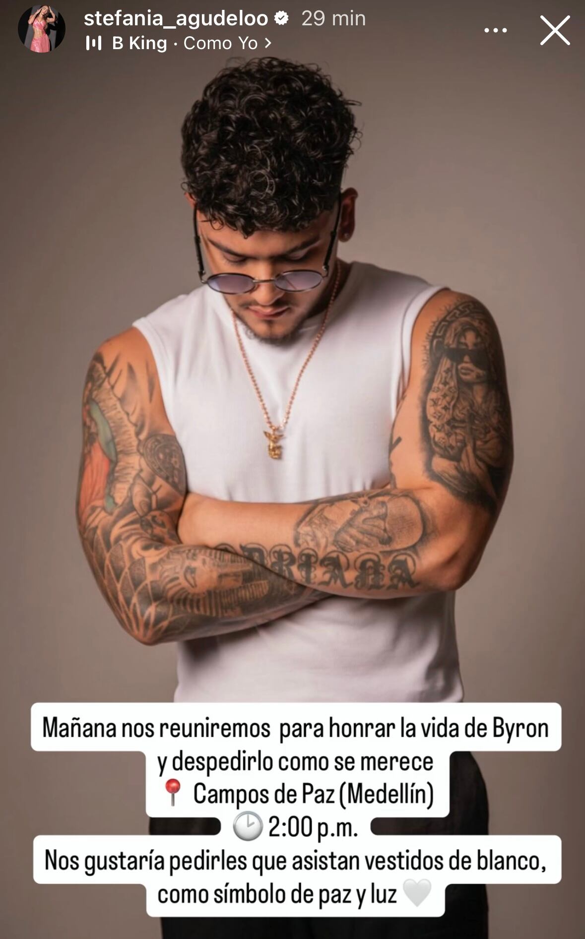 Estos son los detalles de la ceremonia fúnebre de B King en Medellín.