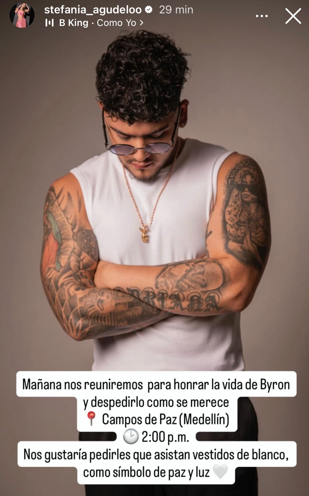 Estos son los detalles de la ceremonia fúnebre de B King en Medellín.