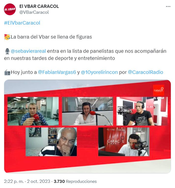 Viera, nuevo panelista en los medios de comunicación