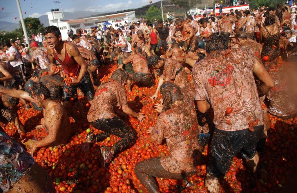 Gran Tomatina de Colombia en Sutamarchán, Boyacá