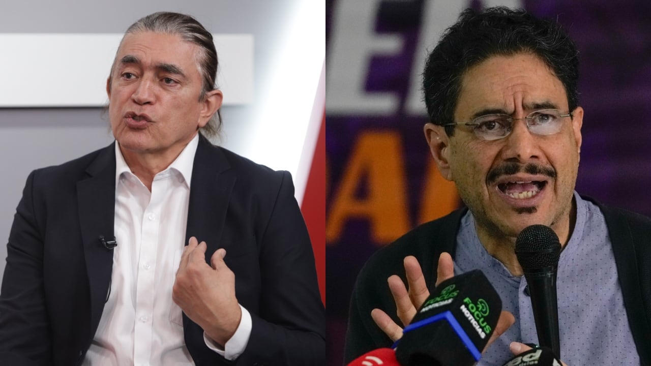 De izquierda a derecha: Gustavo Bolívar e Iván Cepeda.
