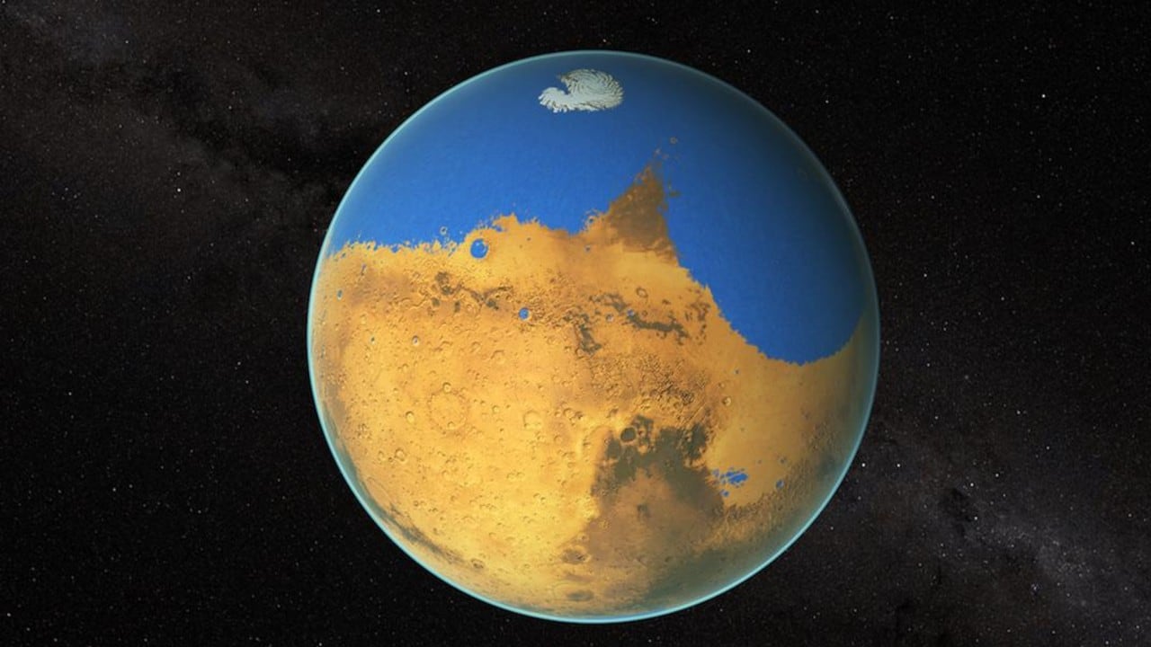 Los científicos encontraron un cañón profundo con rastros de antiguos deltas y ríos.