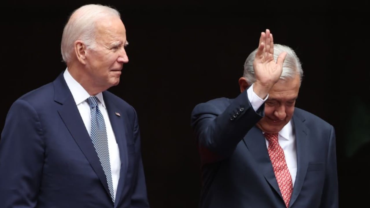 Joe Biden, presidente de Estados Unidos, junto a su homólogo mexicano, Andrés Manuel López Obrador