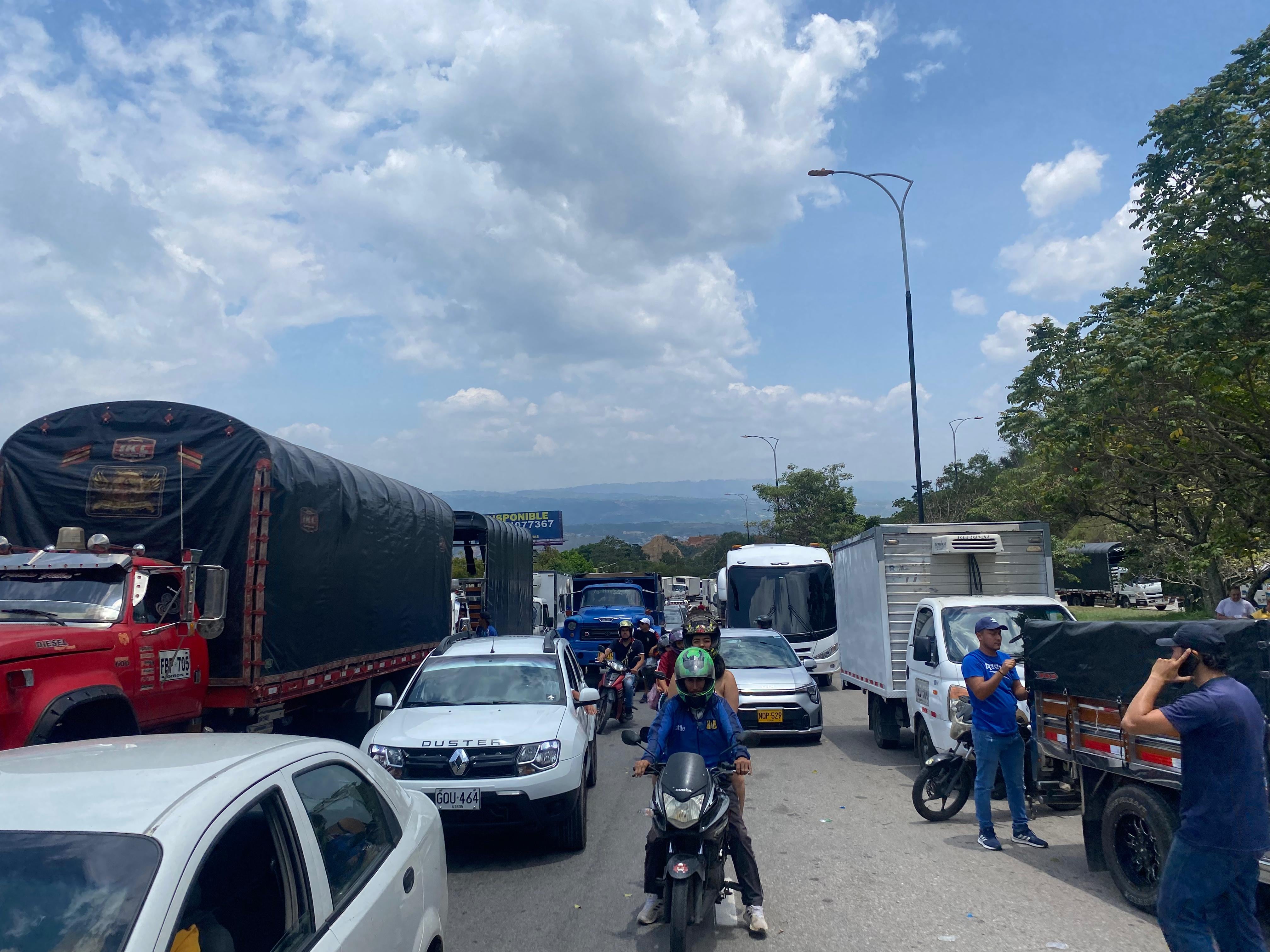 Paro camionero en Santander