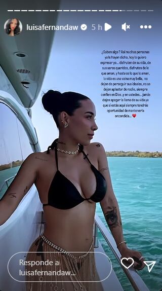 Luisa se pronunció en sus historia de Instagram. Foto: @luisafernandaw.
