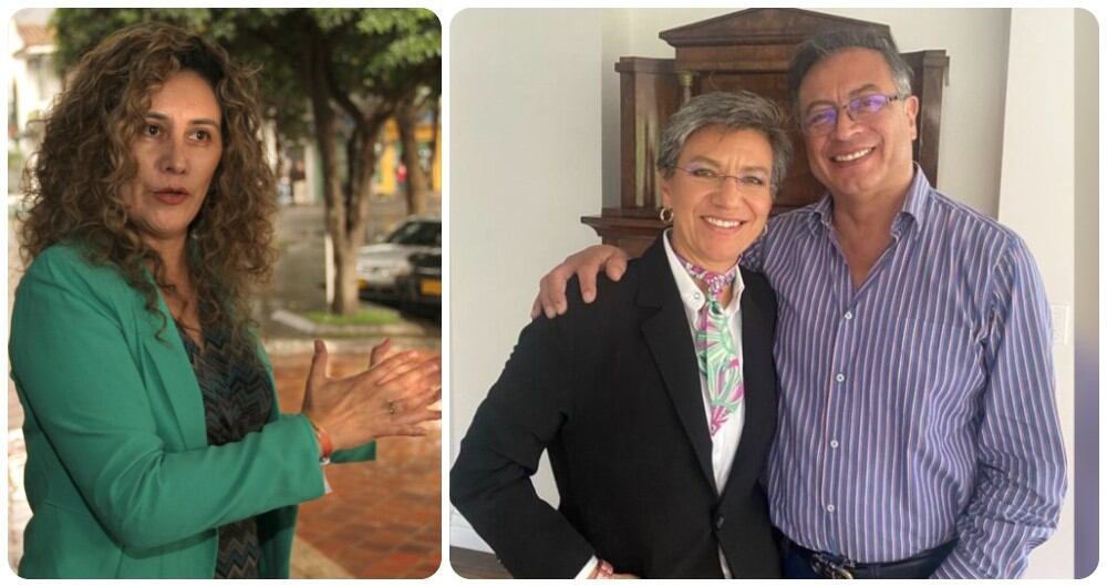 Lucía Bastidas, Claudia López y Gustavo Petro.