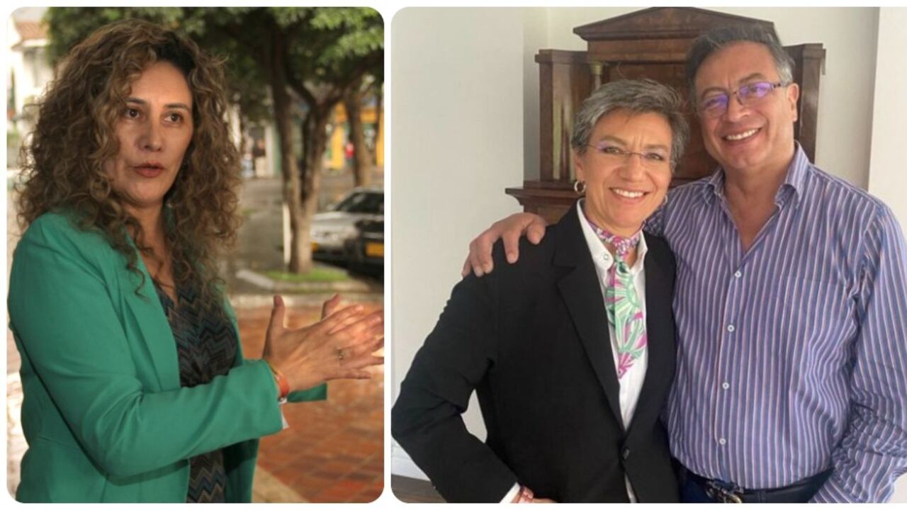 Lucía Bastidas, Claudia López y Gustavo Petro.