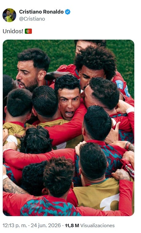 Posteo de Cristiano Ronaldo