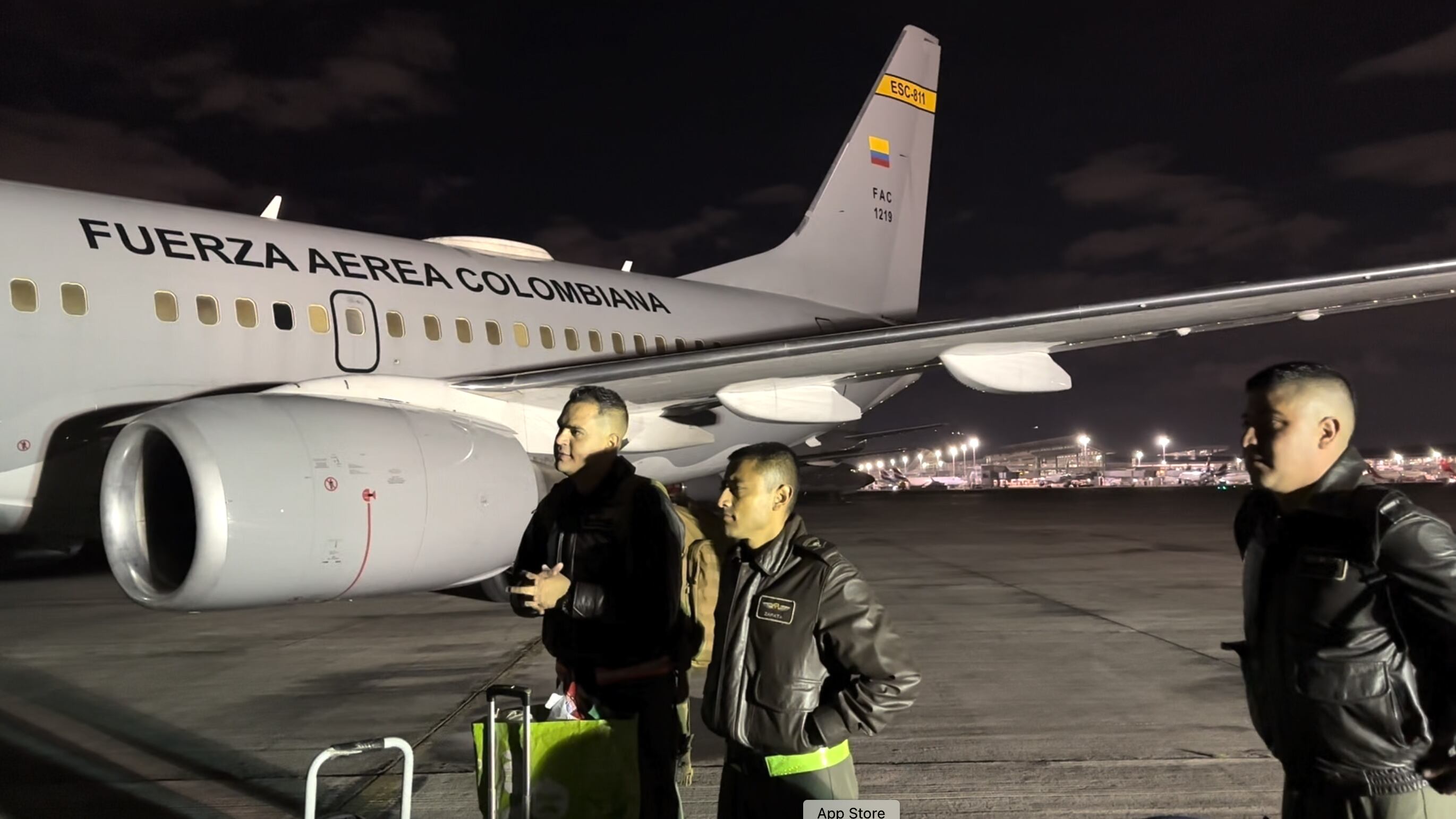 Avión de la Fuerza Aérea Colombiana que va camino a Israel.