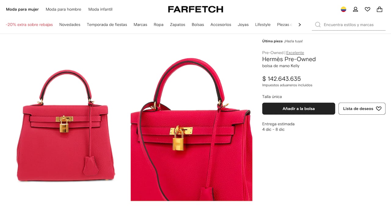 Esta es una de las bolsas de lujo que hace parte del closet de la esposa de Luis Díaz.