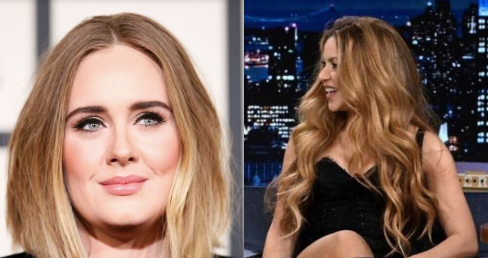 De izquierda a derecha: Adele y Shakira.