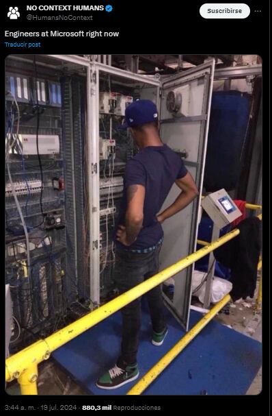 Memes fallo informático mundial.