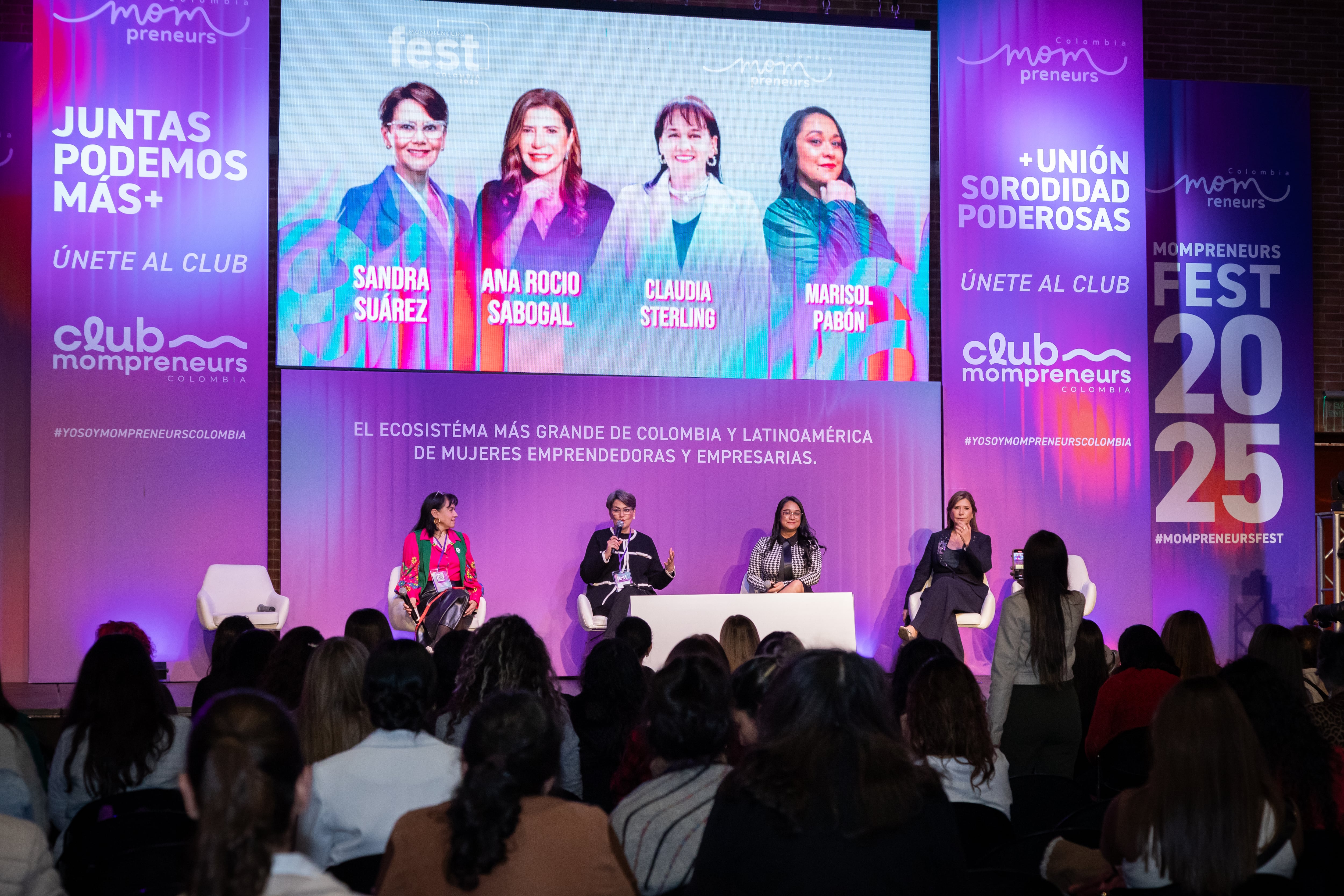 Panel del Circulo de Mujeres Semana-Dinero con Sandra Suárez, Ana Rocío Sabogal, Claudia Sterling y Marisol Pabón.