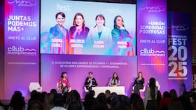 Panel del Circulo de Mujeres Semana-Dinero con Sandra Suárez, Ana Rocío Sabogal, Claudia Sterling y Marisol Pabón.