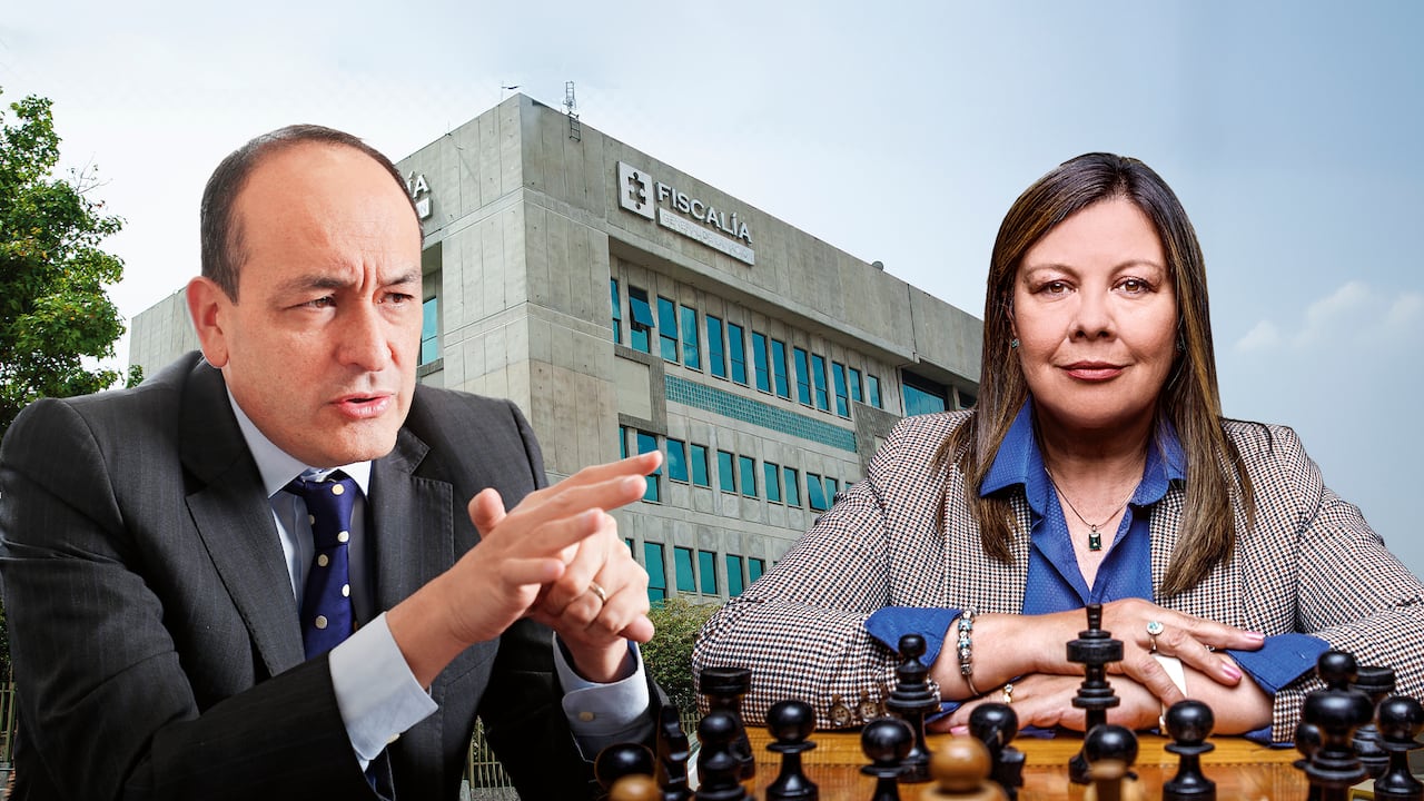 Vladimir Fernández, magistrado de la Corte Constitucional y la fiscal, Luz Adriana Camargo.