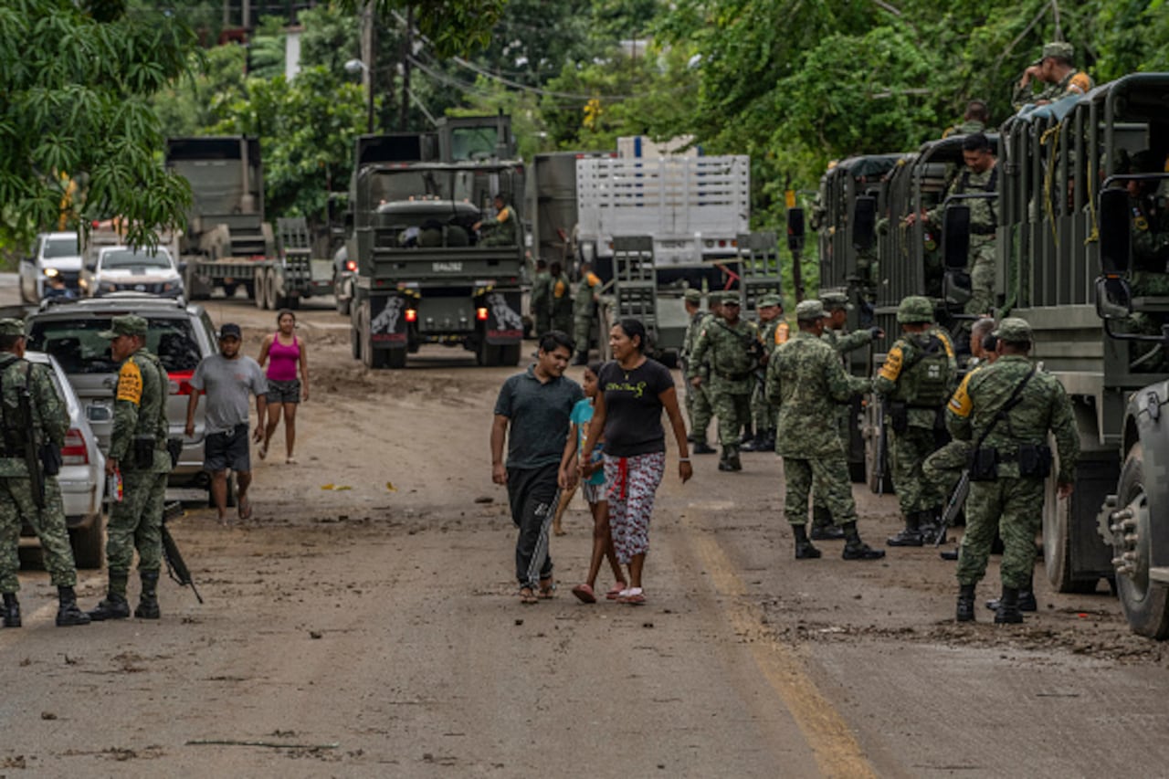 El huracán Otis tocó tierra el miércoles en la ciudad turística de Acapulco como tormenta de categoría 4, la más fuerte que jamás haya azotado la costa del Pacífico de México. Fotógrafo: Alejandro Cegarra/Bloomberg vía Getty Images