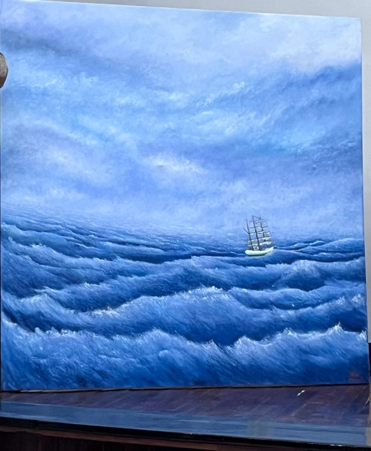 Mural 'Siempre avante', de Luis Ernesto Ortiz, paisajista colombiano, en la Base Naval de Cartagena.