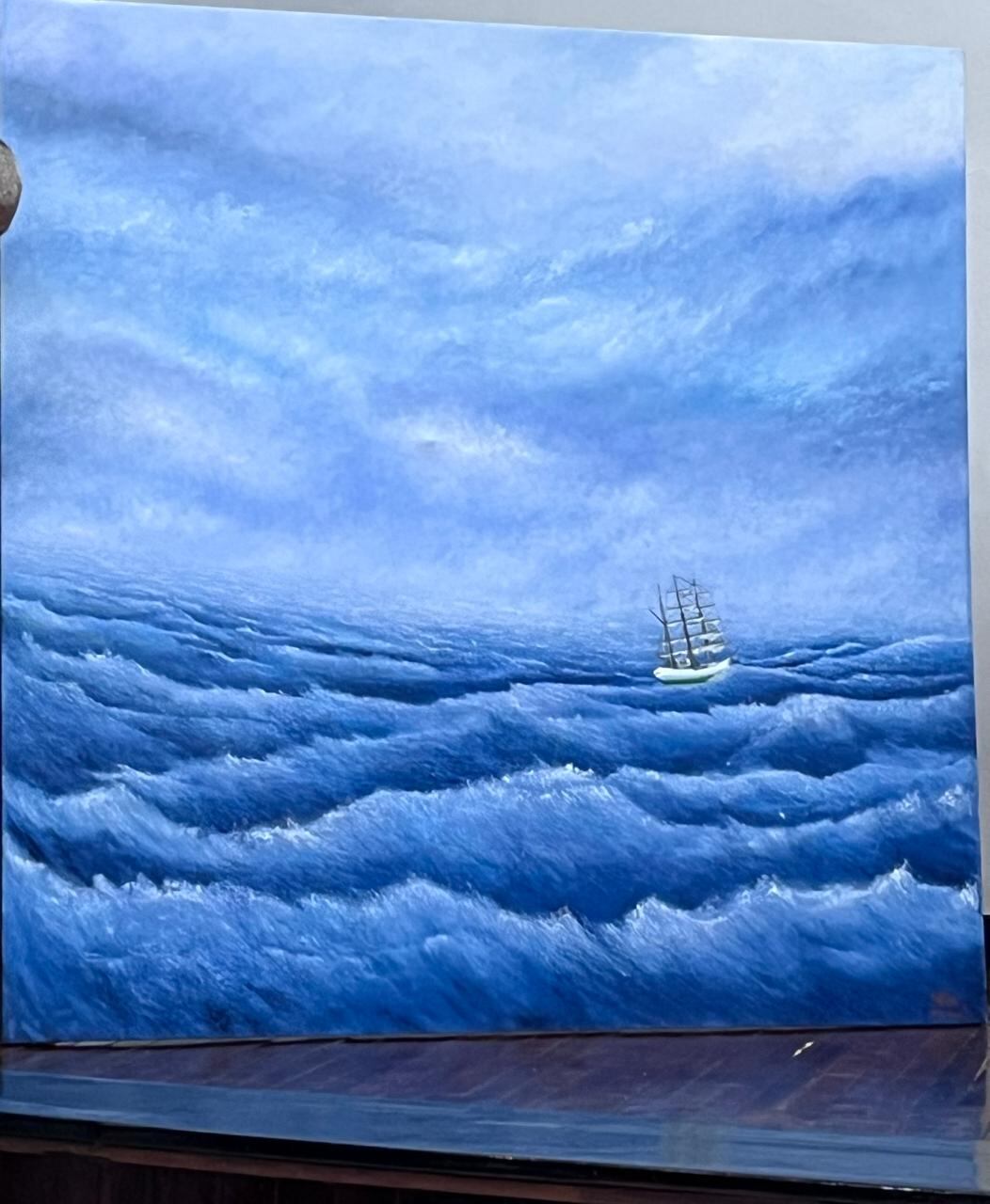 Mural 'Siempre avante', de Luis Ernesto Ortiz, paisajista colombiano, en la Base Naval de Cartagena.