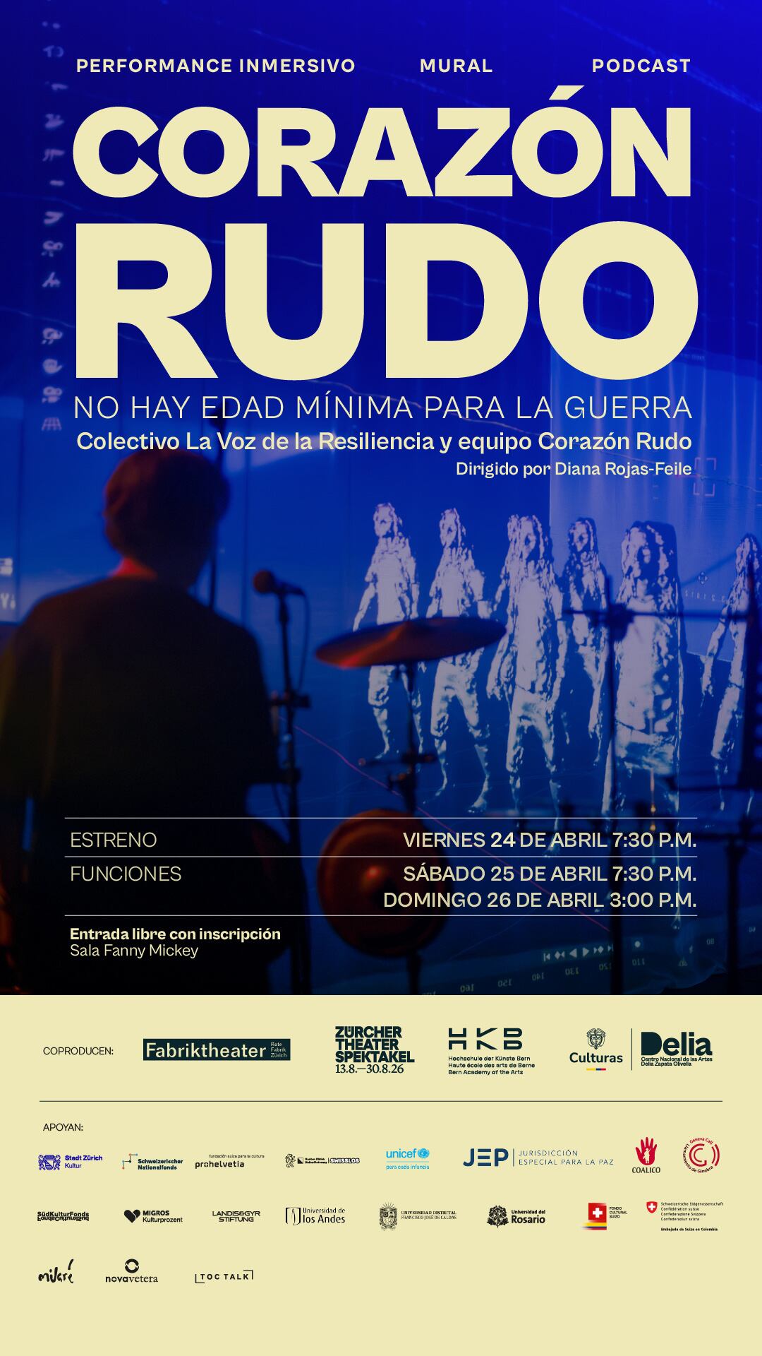 La programación integra la emisión de un podcast en vivo, la inauguración de un mural sobre la calle 26 con carrera 17 y espacios de diálogo.