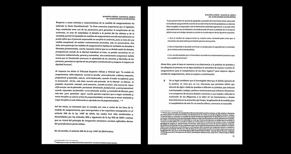 En el documento se detalla lo que sucedió en esos momentos.