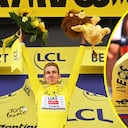 Tadej Pogacar, campeón del Tour de Francia 2026, y Egan Bernal, el mejor colombiano.