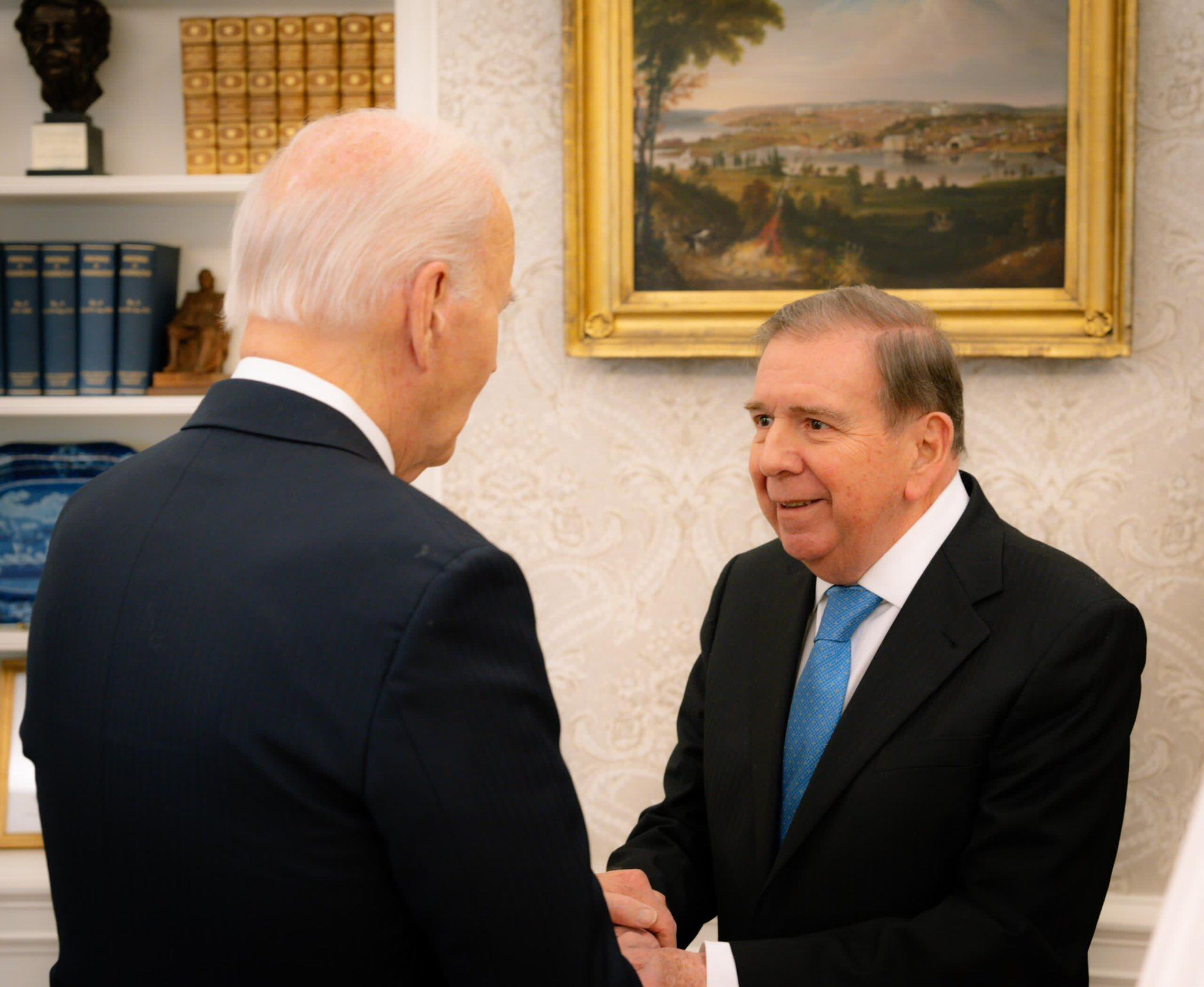El presidente de Estados Unidos, Joe Biden, y Edmundo González se reunieron en la Casa Blanca.