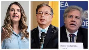 Paloma Valencia, Gustavo Petro y Luis Almagro.