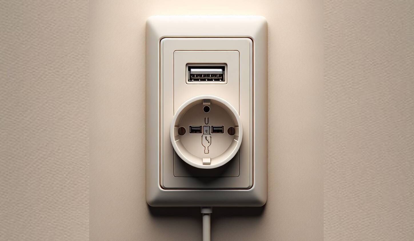 Imagen creada con IA de un Enchufe USB
