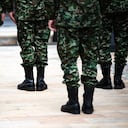Soldados que recibieron honores durante la ceremonia de honores a soldados e indígenas que ayudaron en el rescate de los niños desaparecidos durante la 'Operación Esperanza', en Bogotá, Colombia, el 26 de junio de 2023. (Foto de Sebastian Barros/NurPhoto vía Getty Images)
