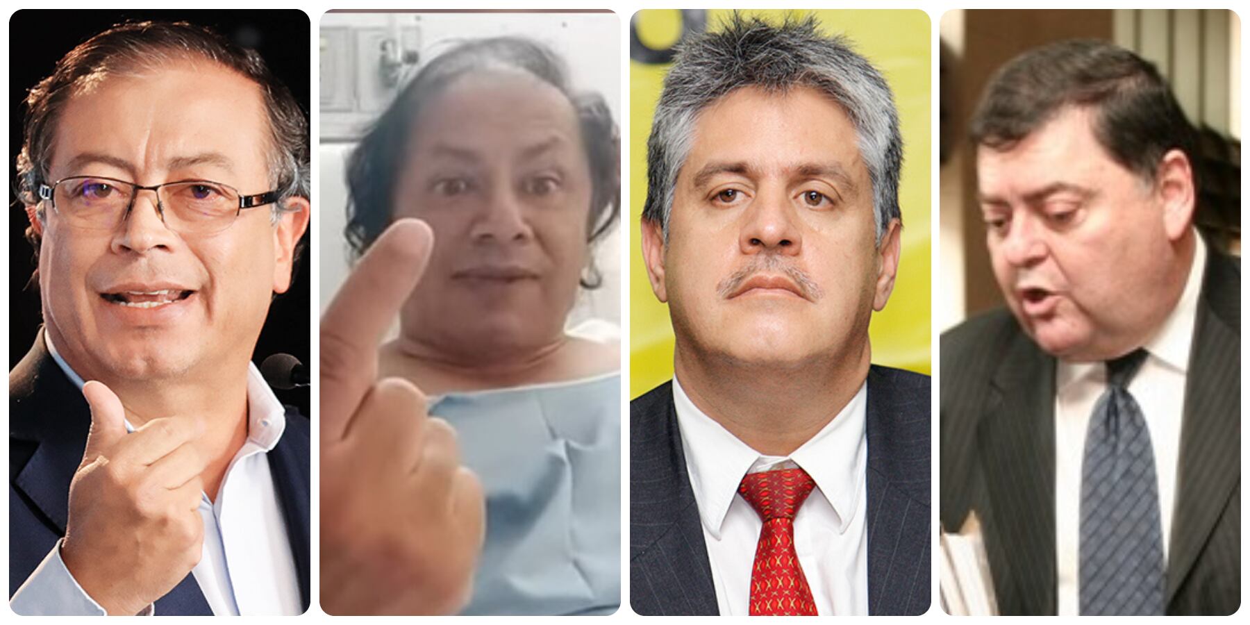 Gustavo Petro, Juan Fernando Petro, Iván Moreno y Álvaro García Romero.