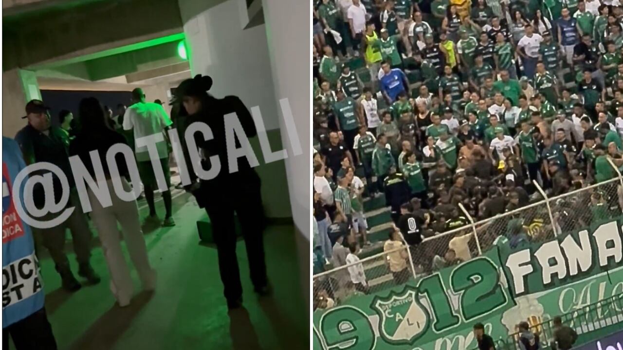 Hinchas del Cali invadieron zonas restringidas y golpearon a jugadores tras el clásico.