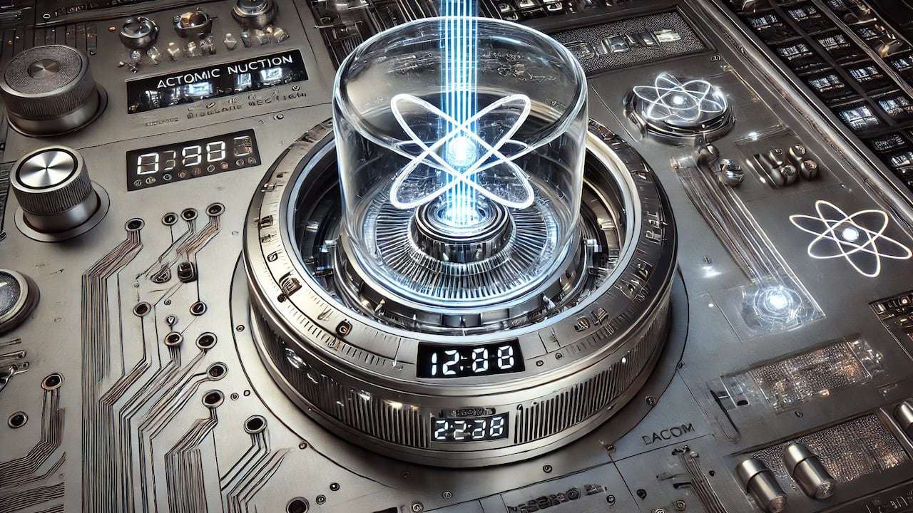 Imagen conceptual del reloj nuclear generada mediante inteligencia artificial.