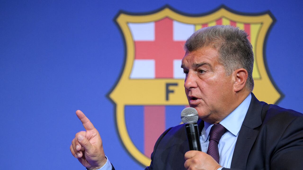 Joan Laporta citó a rueda de prensa este lunes, 17 de abril, en Barcelona.