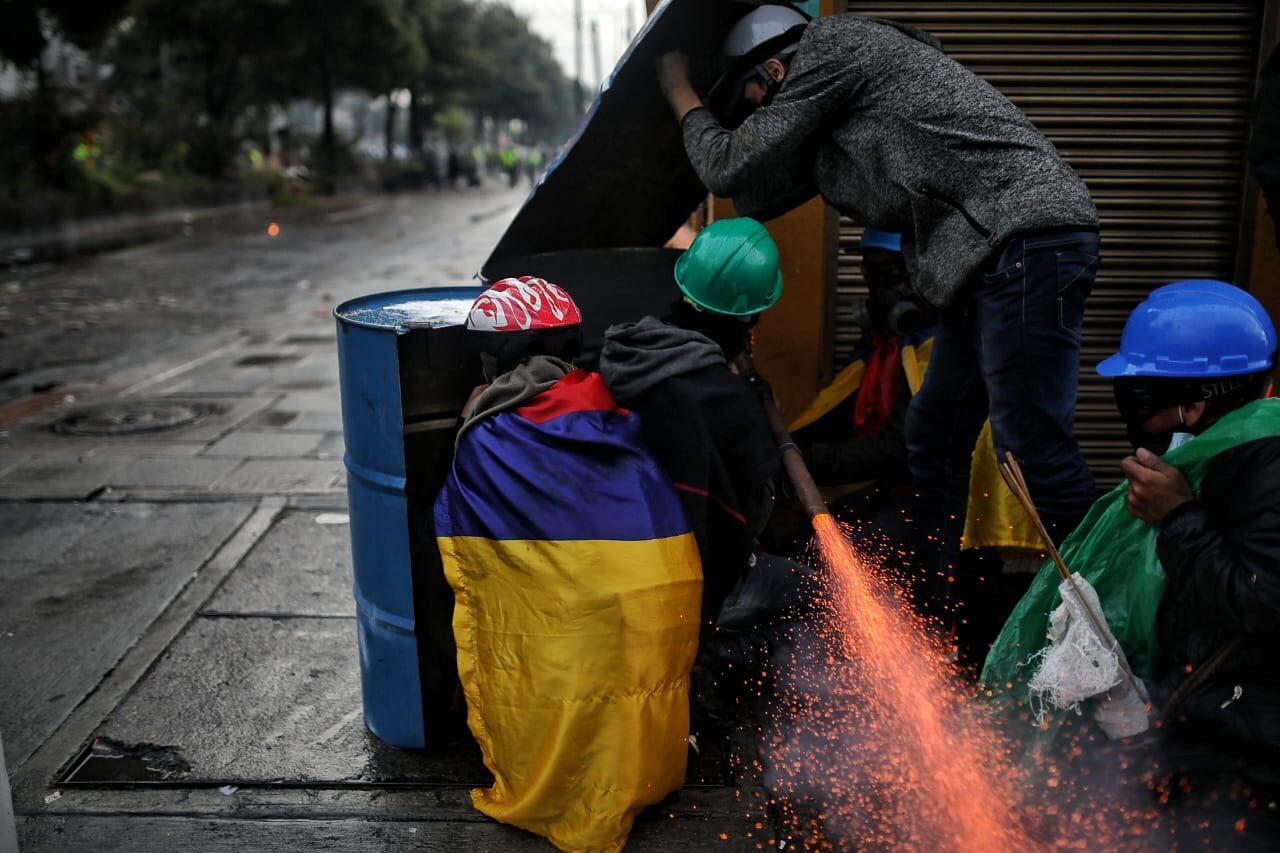 Paro Nacional toma de Bogotá calle 26 carrera 100 misak