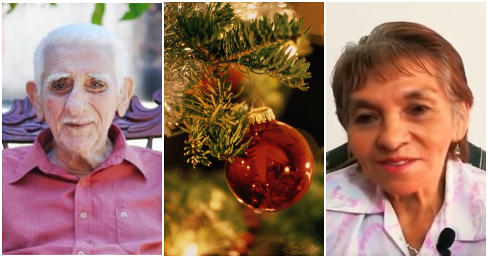 El maestro Julio Erazo, una bolita de Navidad y Adonai Ardila Urueña