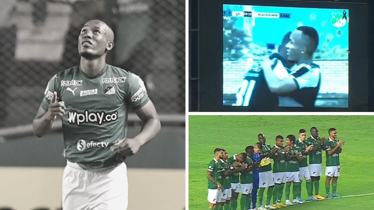 El Deportivo Cali rindió un emotivo homenaje por la muerte Andrés Balanta.