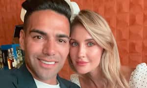 Una vez más, Falcao y Lorelei mostraron su cercanía con Dios.