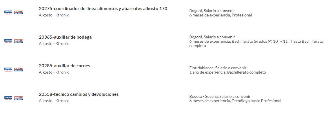 En el portal de Empleos de Semana se pueden encontrar los empleos de Alkosto, junto con las del resto de empresas.