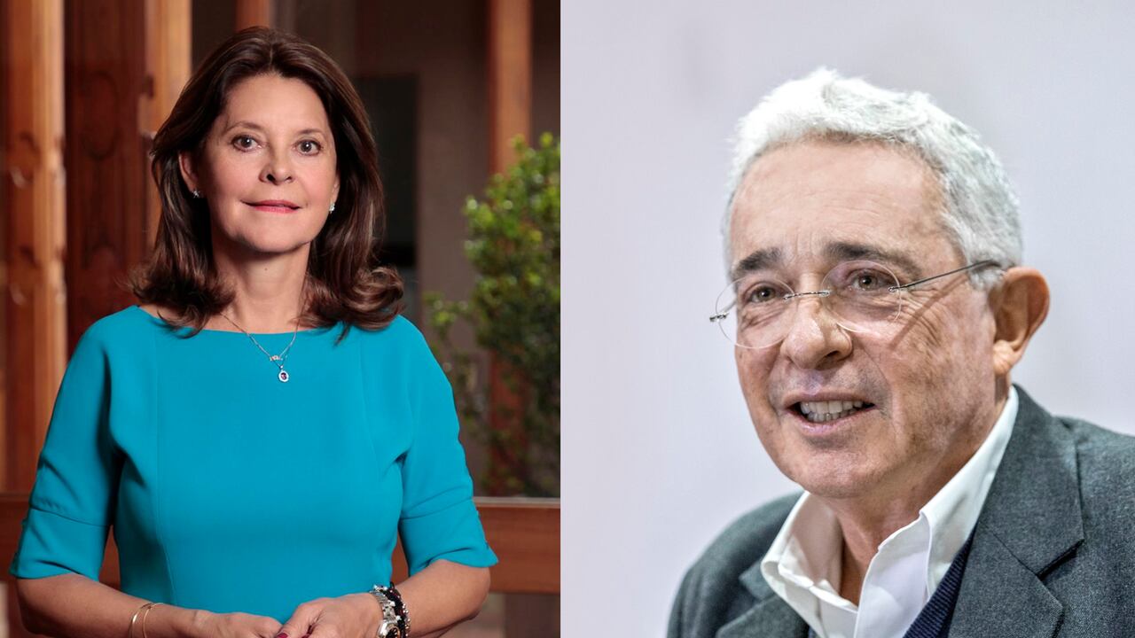 Marta Lucía Ramírez y Álvaro Uribe.