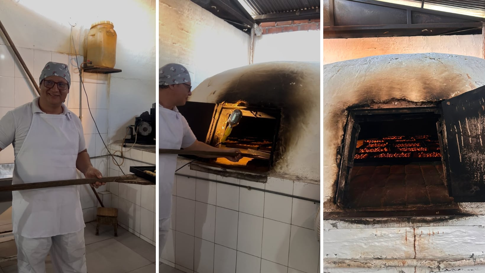 Roberto Sánchez haciendo achiras en su propia casa.
