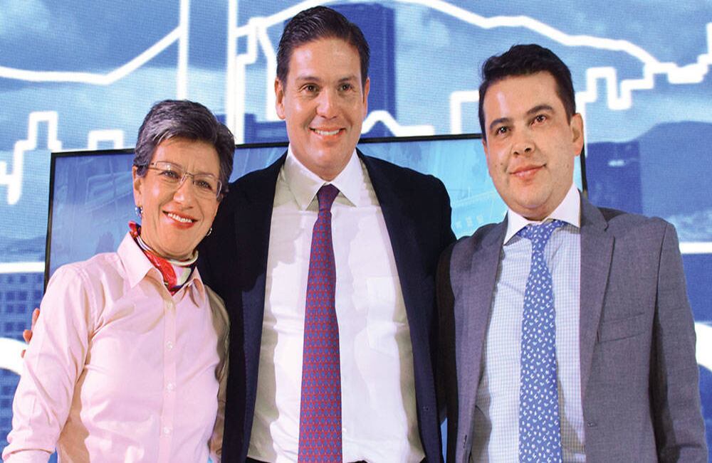 Claudia López, Juan Carlos Pinzón y Nicolás García. 