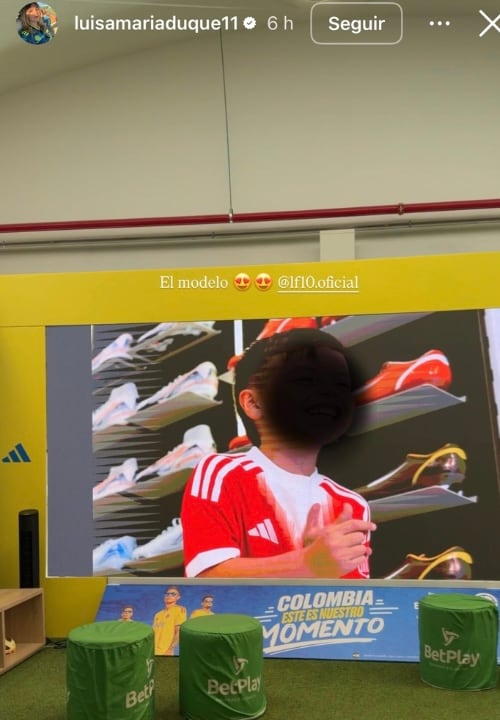 Novia de James Rodríguez compartió foto de Samuel en sus redes sociales.
